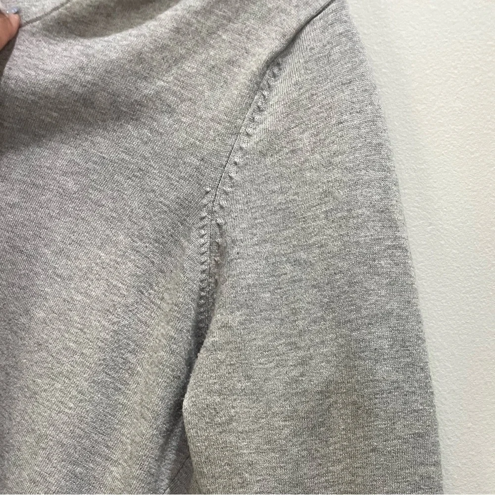 Cyrus Size S Light Gray Ruffled Cardigan - Picture 6 of 8